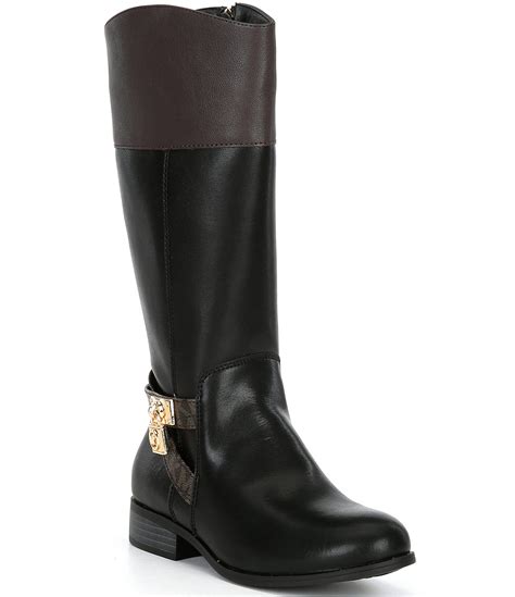 michael michael kors hamilton riding boot black vachetta